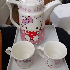 Hello Kitty Pink Tea Set Have 6 Cups